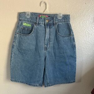 Gmpyre Denim Shorts with Green Logo